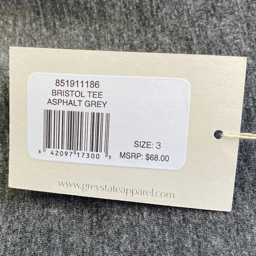 NWT - Grey State "Bristol" Tee - Picture 9 of 12